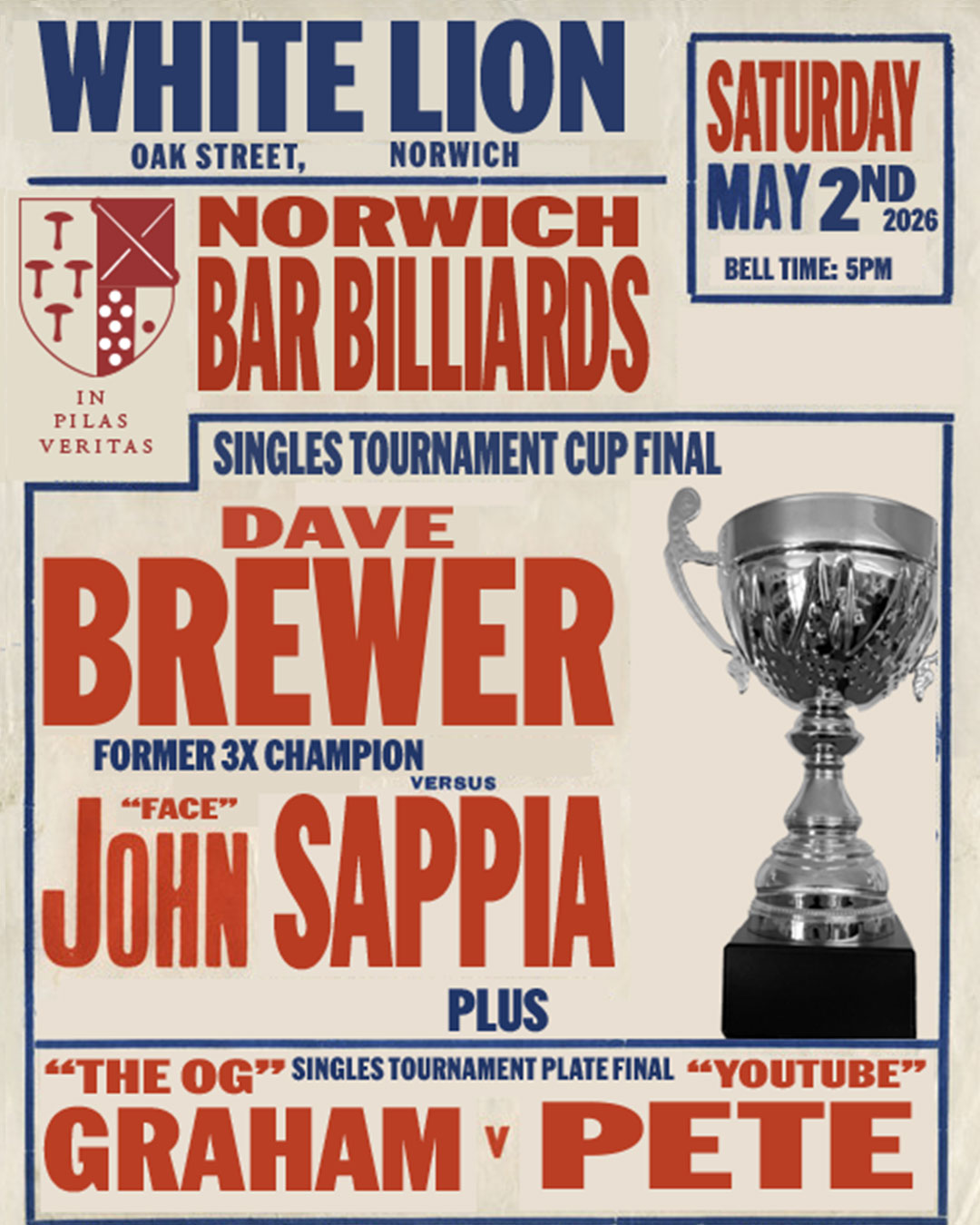 a poster promoting the 2026 singles tournament finals night